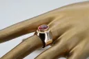 Ring vintage šperky Ruby originálny vintage 14k produkt s ružovým zlatom VRC296R